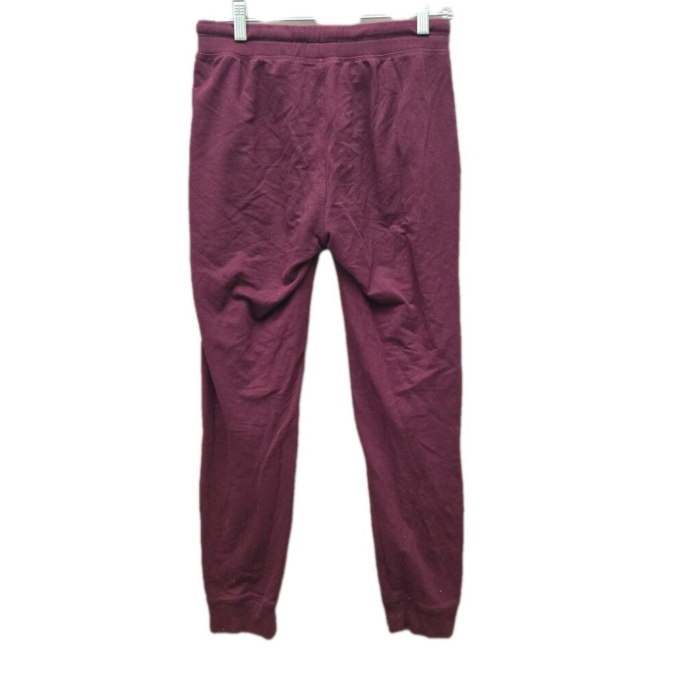 Ambiance Burgundy Drawstring Sweatpants Size Small S Pockets Cuffed Ankle - Picture 4 of 4
